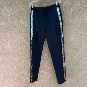 PINKO Trouser Pants with Rhinestone Band‎ Women's Size 4 US Classy Elegant Glam